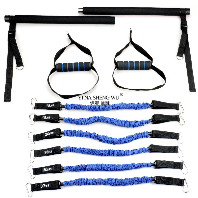 Pilates Yoga Combined - Haste de pilates ajustável multifuncional, corda