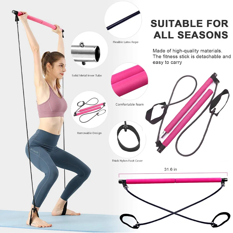 Pilates Yoga Combined - Barra de fitness yoga expansão peito