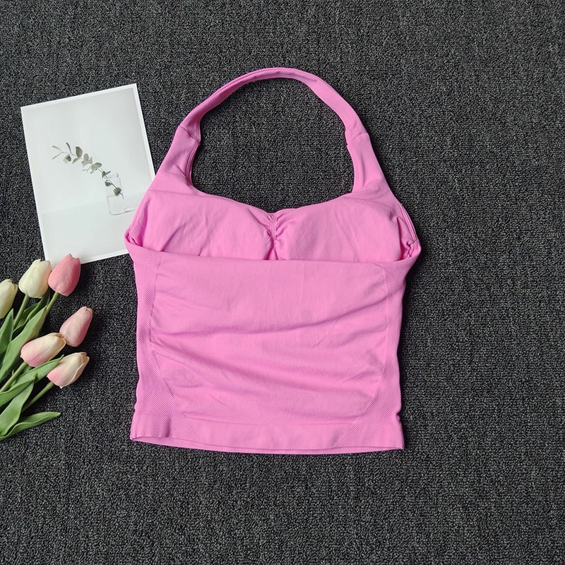 Feminino sem costura halter su - Pilates Yoga Jacket avaliação e preço