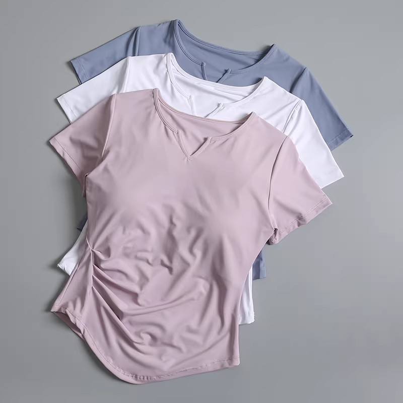 Camiseta de Yoga Feminina com  - Pilates Yoga Wrap Top avaliação e preço
